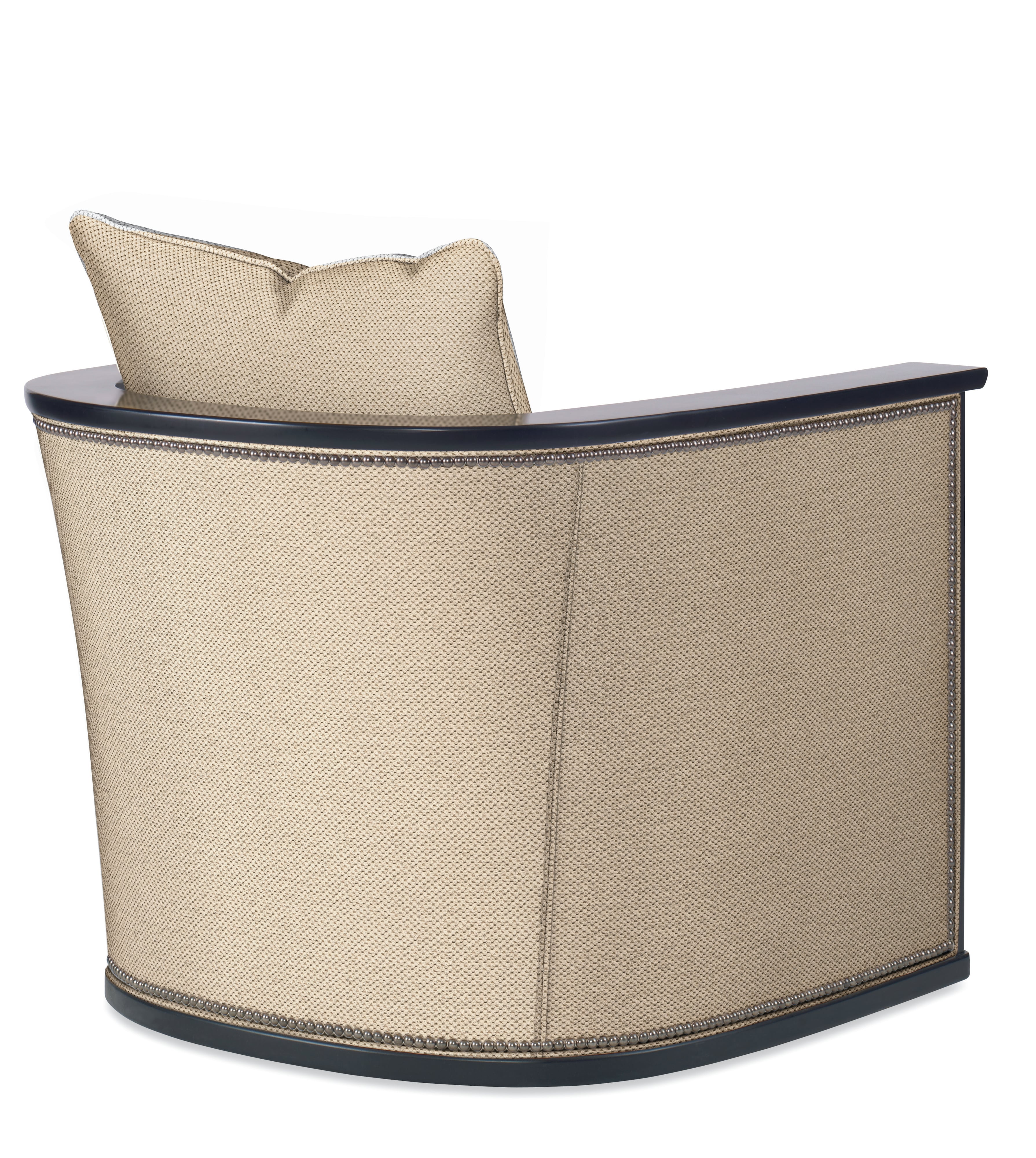 Wood Arm Swivel Chair