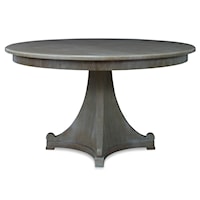 Transitional Round Dining Table with Pedestal Base
