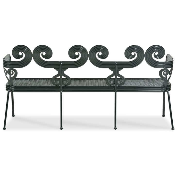 Century Thomas O'Brien Outdoor Outdoor Metal Scrolled Bench