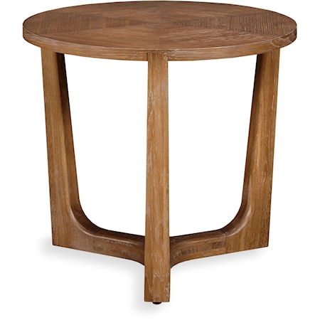 Mid-Century Modern Round Chairside Table