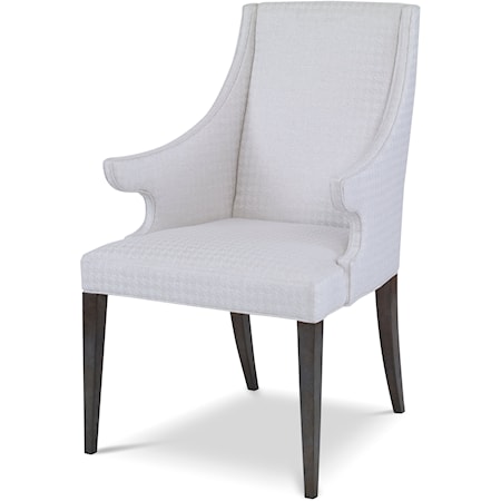 Eva Transitional Upholstered Dining Arm Chair
