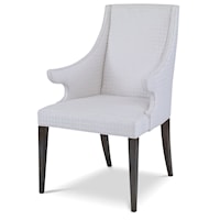 Eva Transitional Upholstered Dining Arm Chair
