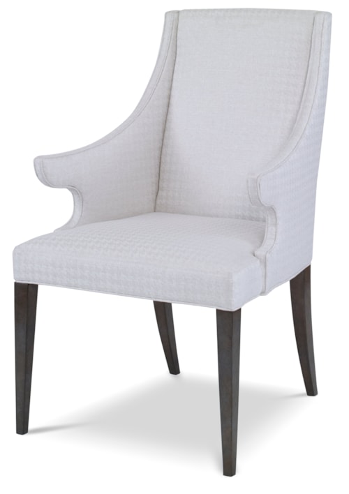 Eva Transitional Upholstered Dining Arm Chair