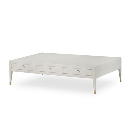Monarch Contemporary 3-Drawer Coffee Table