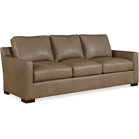 Leatherstone Transitional Leather Sofa (Stocked)