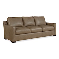 Leatherstone Transitional Leather Sofa (Stocked)