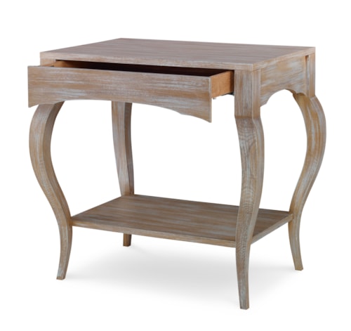Transitional Nightstand with Hidden Drawer