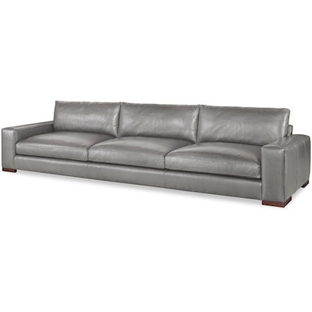 Great Room Contemporary Large Leather Sofa