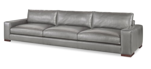 Great Room Contemporary Large Leather Sofa