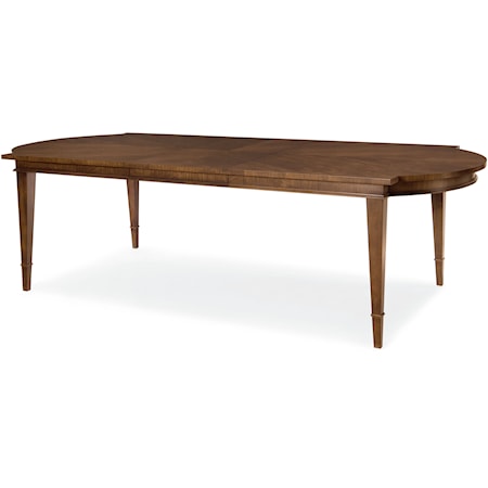 Mid-Century Modern Dining Table with Arched Ends