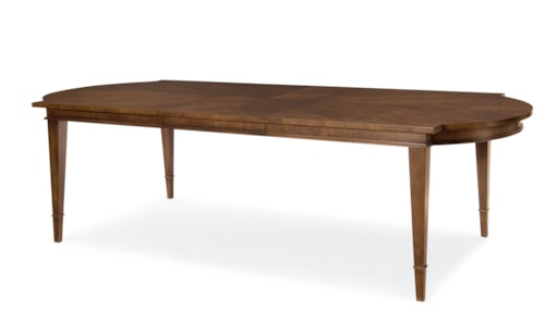 Mid-Century Modern Dining Table with Arched Ends