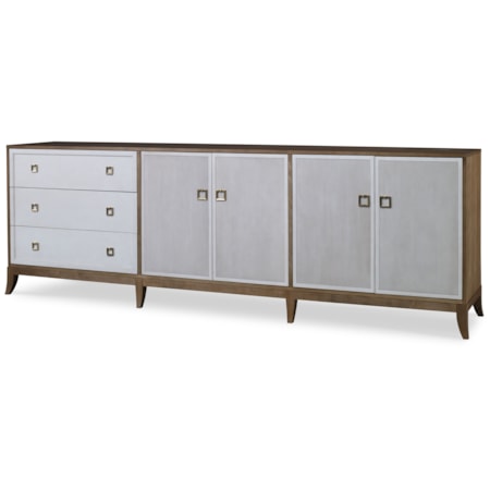 Details 3 Drawer/4 Door Low Credenza