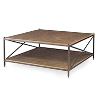 Nob Hill Contemporary Cocktail Table with Open Shelf