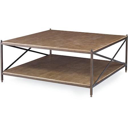 Nob Hill Contemporary Cocktail Table with Open Shelf