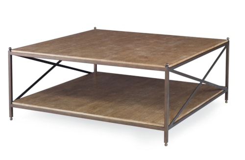 Nob Hill Contemporary Cocktail Table with Open Shelf