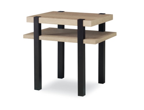Spring Contemporary Lamp Table with Open Shelf