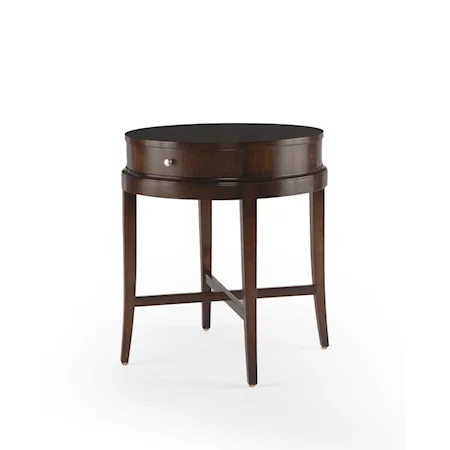 Transitional Lamp Table with Single Drawer