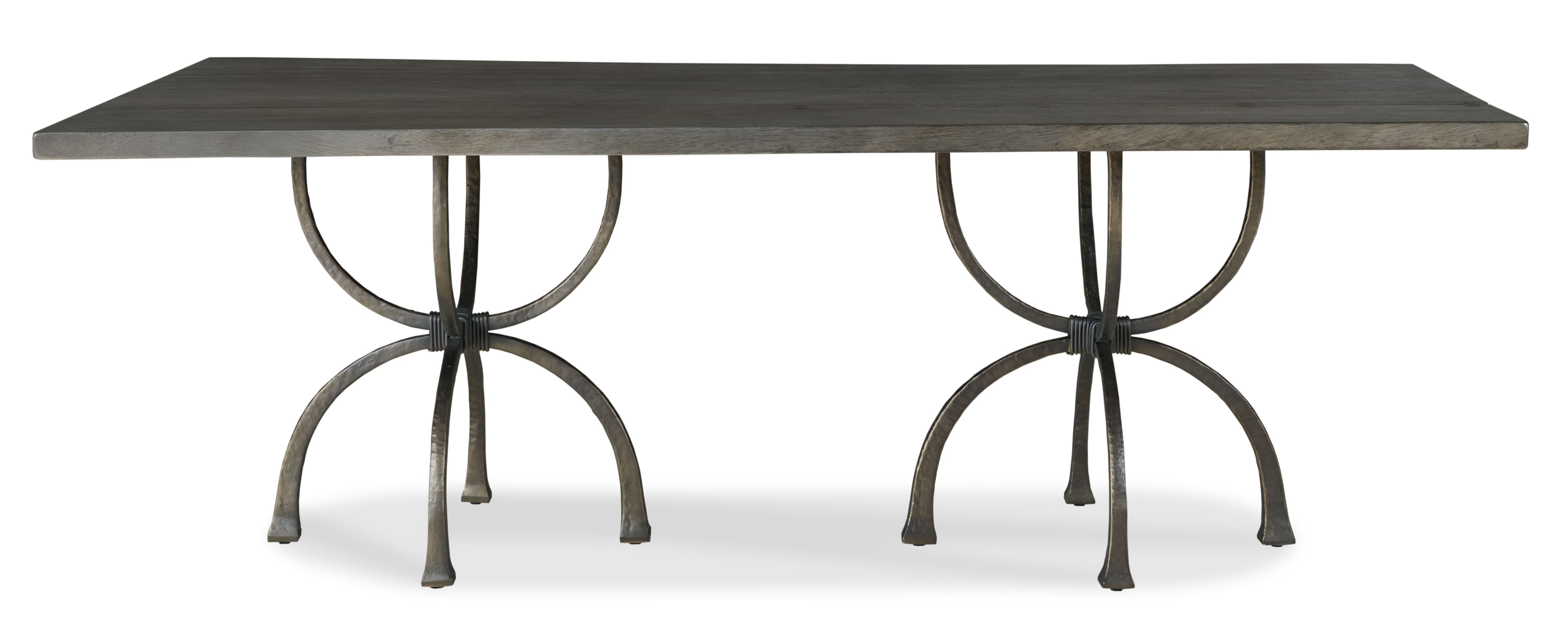 86 Guan.Slab Dining Tbl-Modeled Bronze