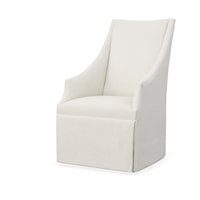 Meadow Contemporary Host Chair with Skirt and Casters