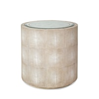 Monarch Transitional Side Table with Glass Top