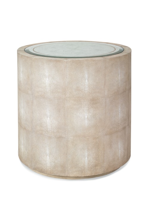 Monarch Transitional Side Table with Glass Top