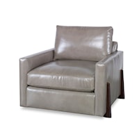 Great Room Contemporary Leather Accent Chair