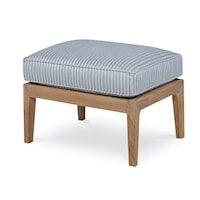 Coastal Outdoor Teak Ottoman