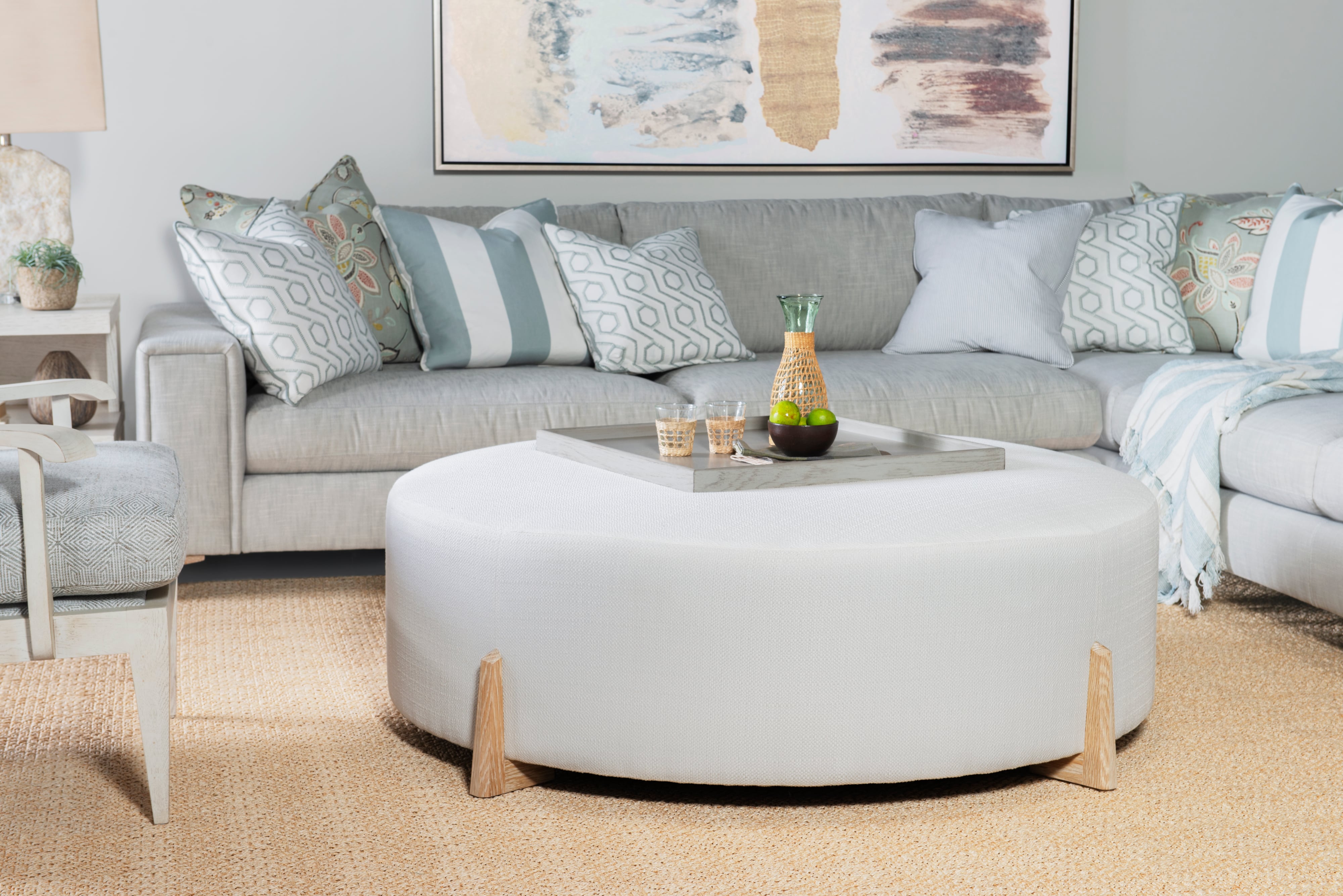 Rockford 52 Round Cockail Ottoman