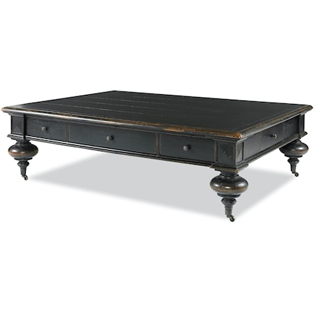 Monarch Transitional 5-Drawer Cocktail Table