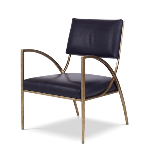 Sylvie Contemporary Antique Brass Occasional Chair
