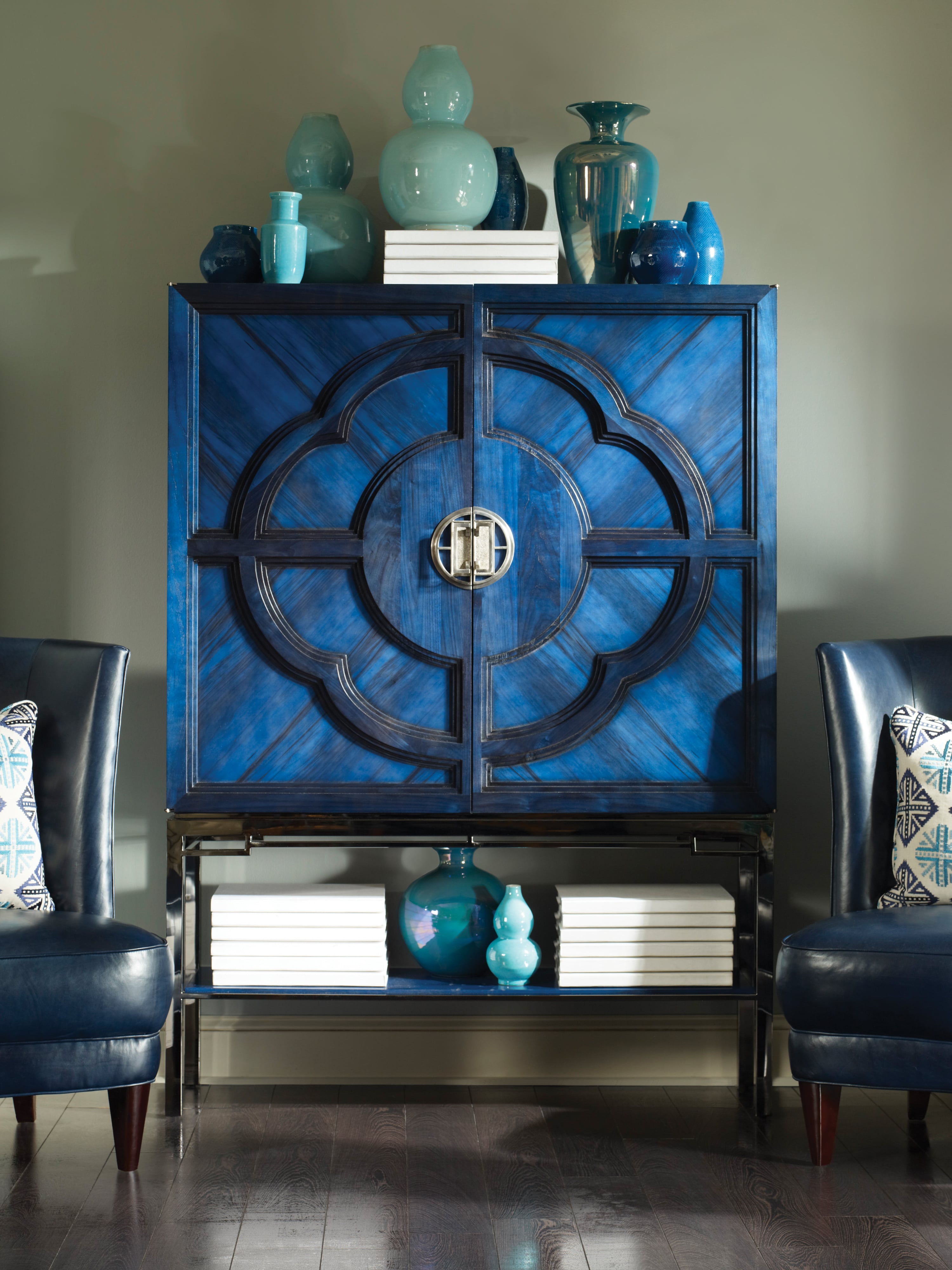 Century Chin Hua Lotus Bar Cabinet