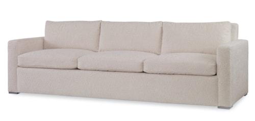 Contemporary Palladium Sofa with Track Arms