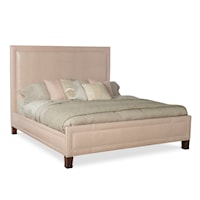 Transitional Fifth Avenue Modern Upholstered Queen Bed with Tall Headboard