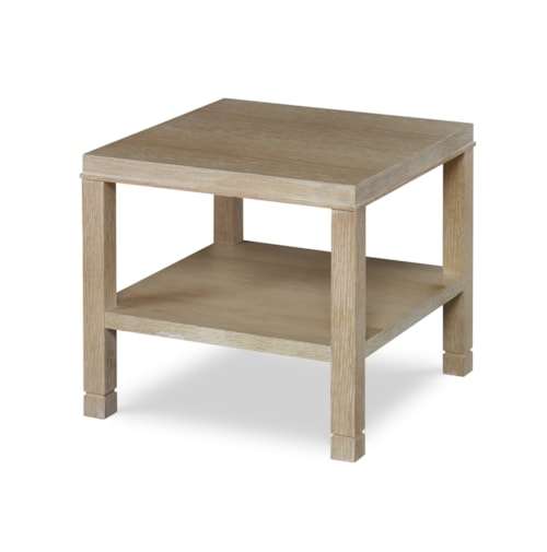 Bedford Transitional Cocktail Table with Open Shelf