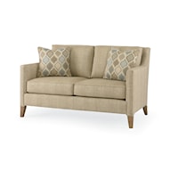 Contemporary Del Mar Love Seat with Slope Arms