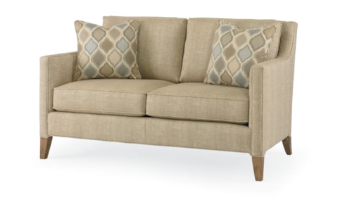 Contemporary Del Mar Love Seat with Slope Arms