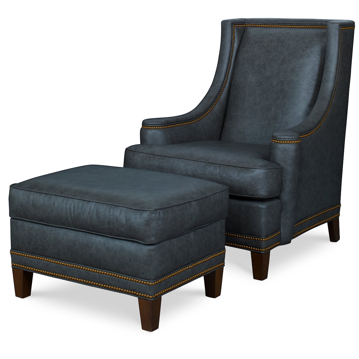 Century Leather Stone Accent Chair