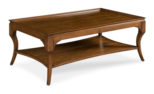 Hamilton Traditional Cocktail Table with Open Shelf