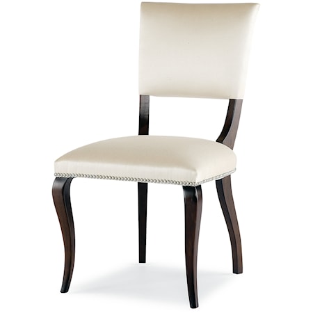 Transitional Dining Side Chair with Nailheads