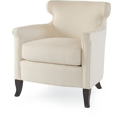 Transitional Emma Arm Chair with Wing Back