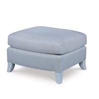 Contemporary Mike Ottoman with Tapered Legs