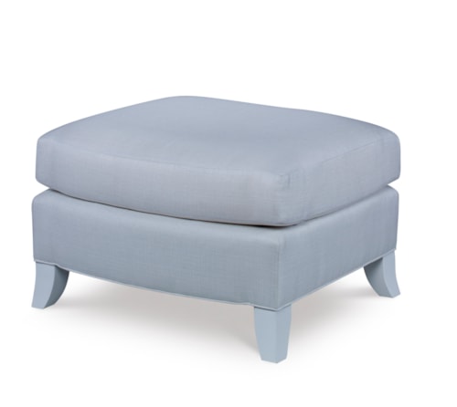 Contemporary Mike Ottoman with Tapered Legs