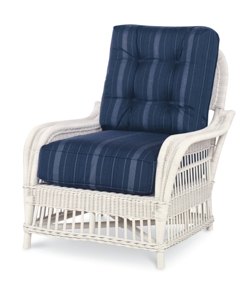 Causal Outdoor Wicker Lounge Chair W/ Button Back