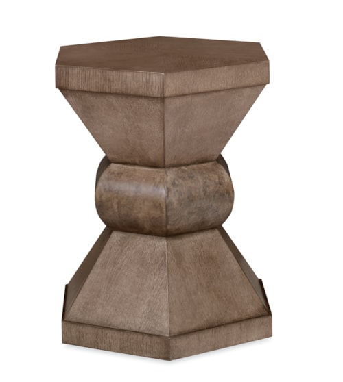 Hexagonal Chairside Table (Timber Grey)