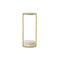 Vista Contemporary Spot Table with Polished Brass Base