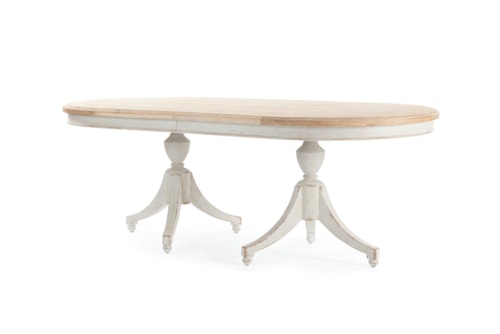 Monarch Transitional Double Pedestal Dinning Table