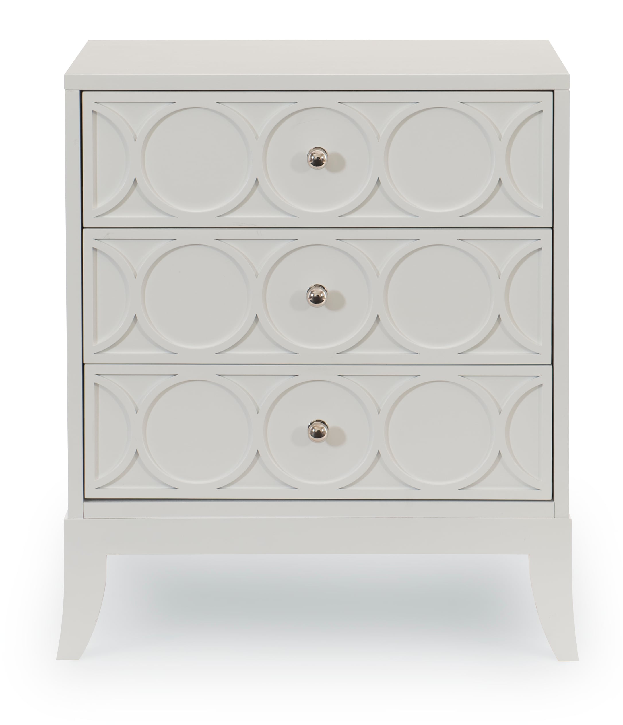 Century Details Case Details 3 Drawer Small Nightstand