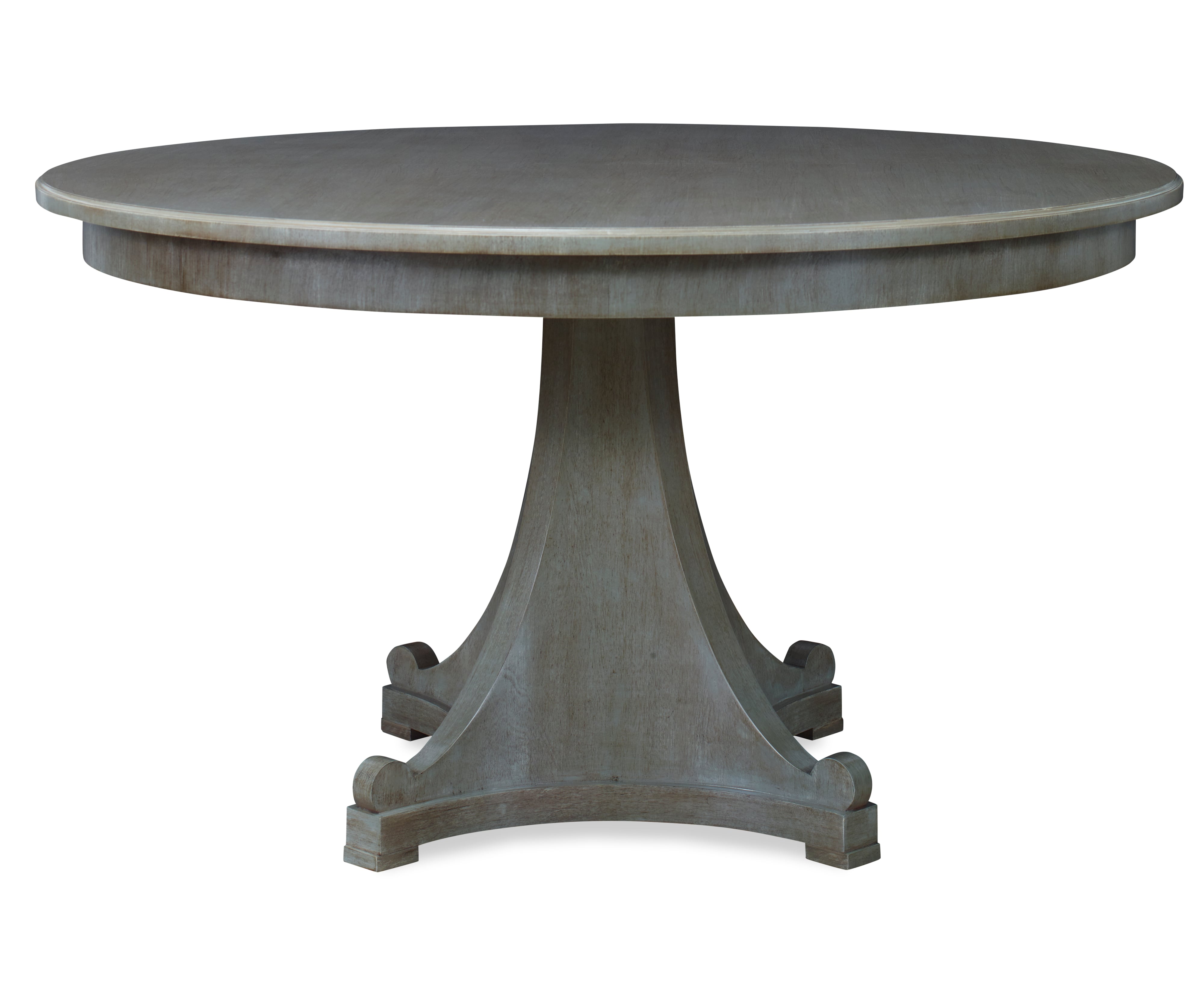 54 Quad-Pedestal Round Dining Table