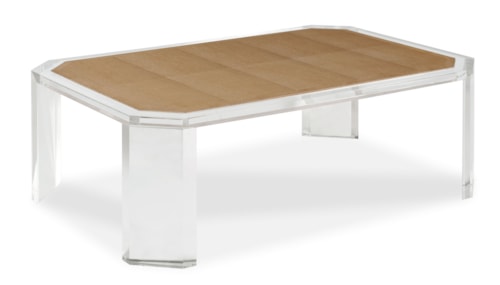 Transitional Phoenix Coffee Table with Oak Top