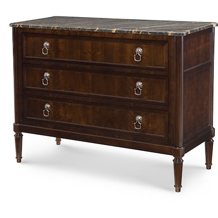 London 3-Drawer Chest with Marble Top